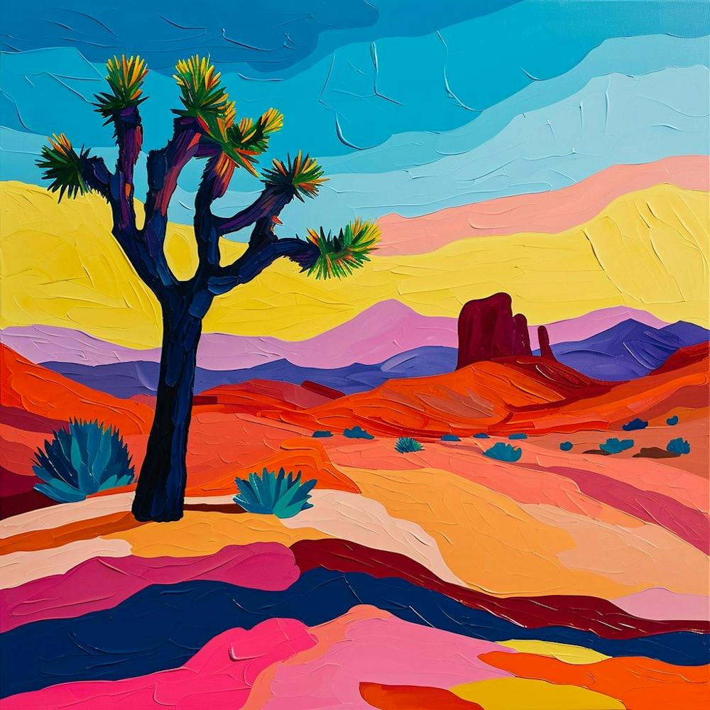 Colourful Abstract Joshua Tree National Park Usa 4