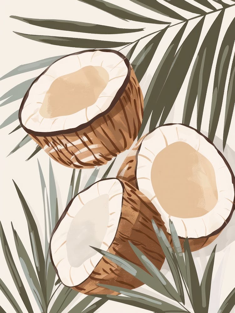 Coconut Close Up Illustration 2