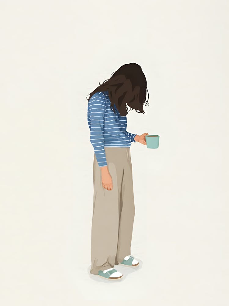 Girl With A Cup Of Coffee 1