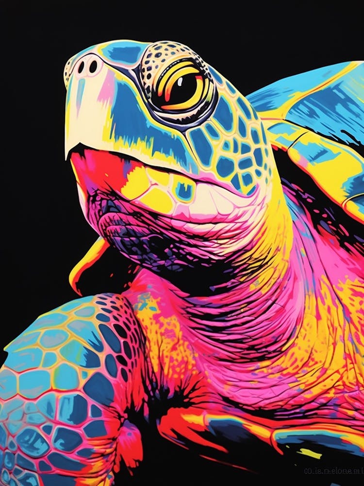 Sea Turtle Pop Art 5