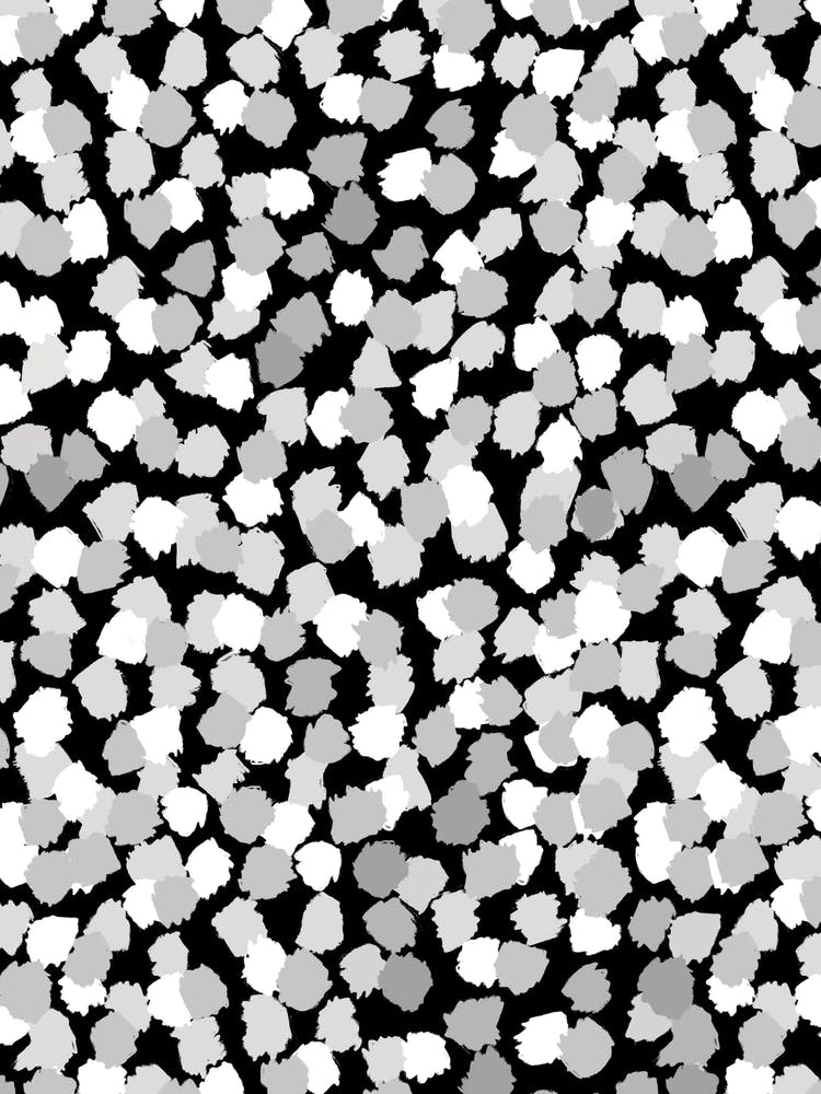 Abstract Grey, Black And White Brush Stroke Dots