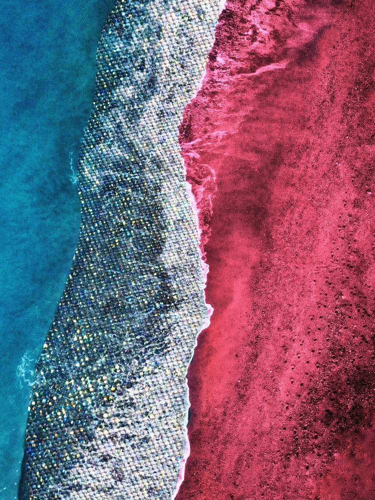 Ocean Glitter Pink Collage