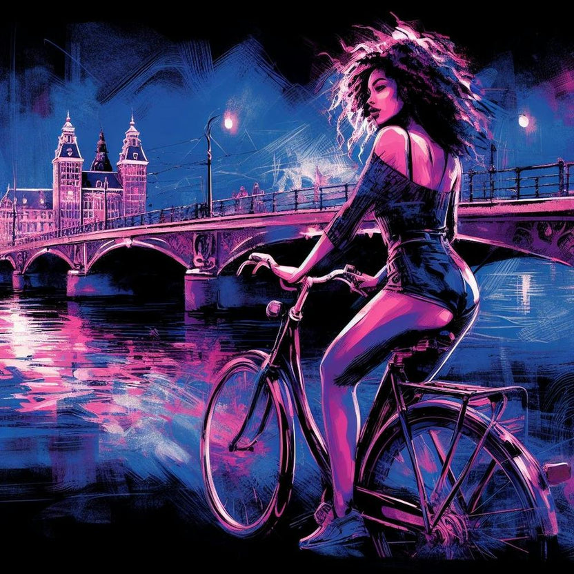 Women on bicycle 3