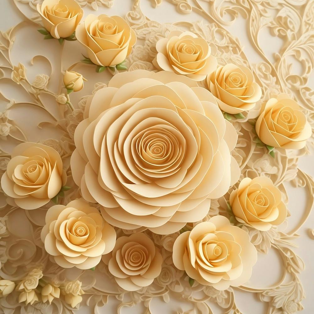 Gerollte Zarte Blütenblätter: Pastellbraune Rosen