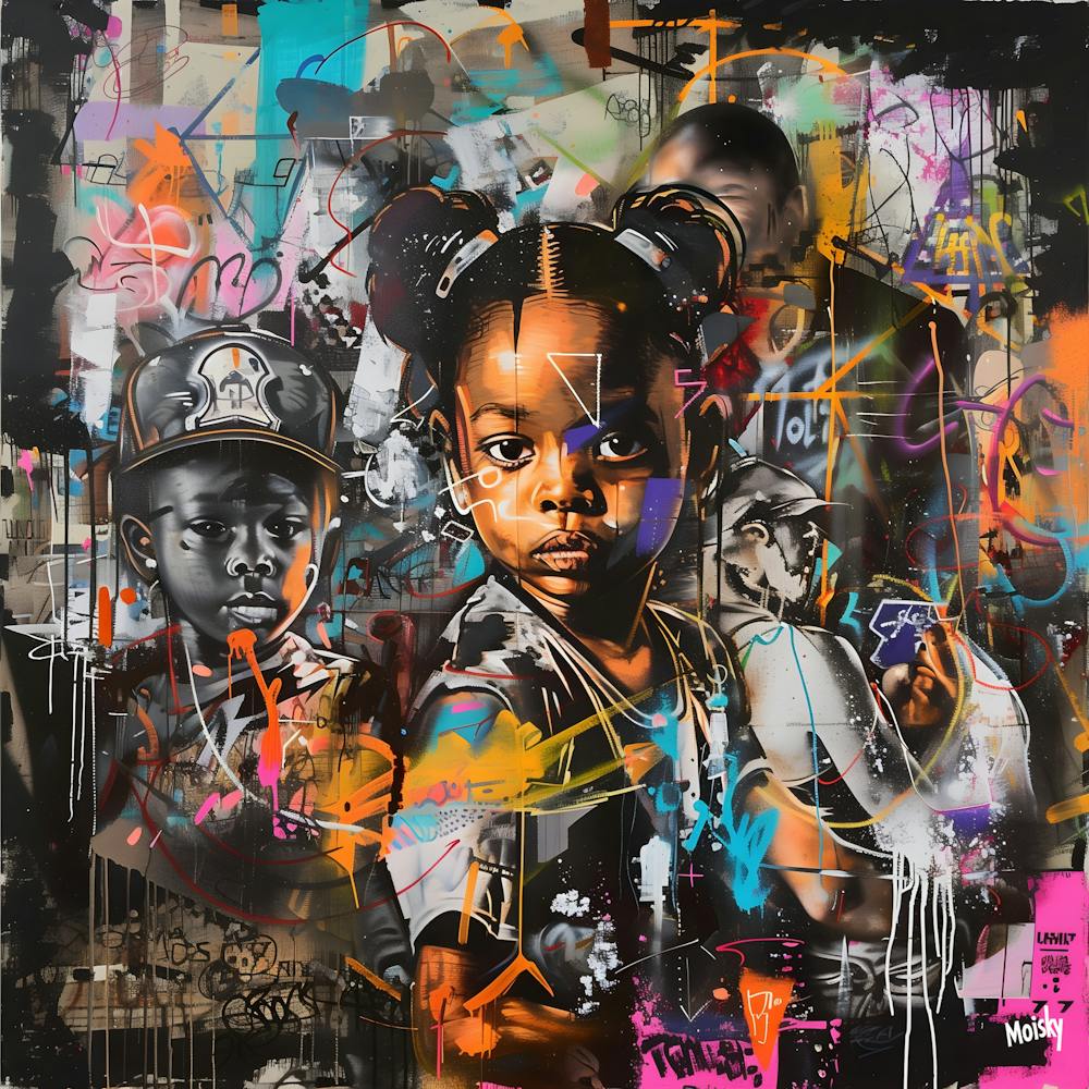 'Mom' Graffiti vibrant street art