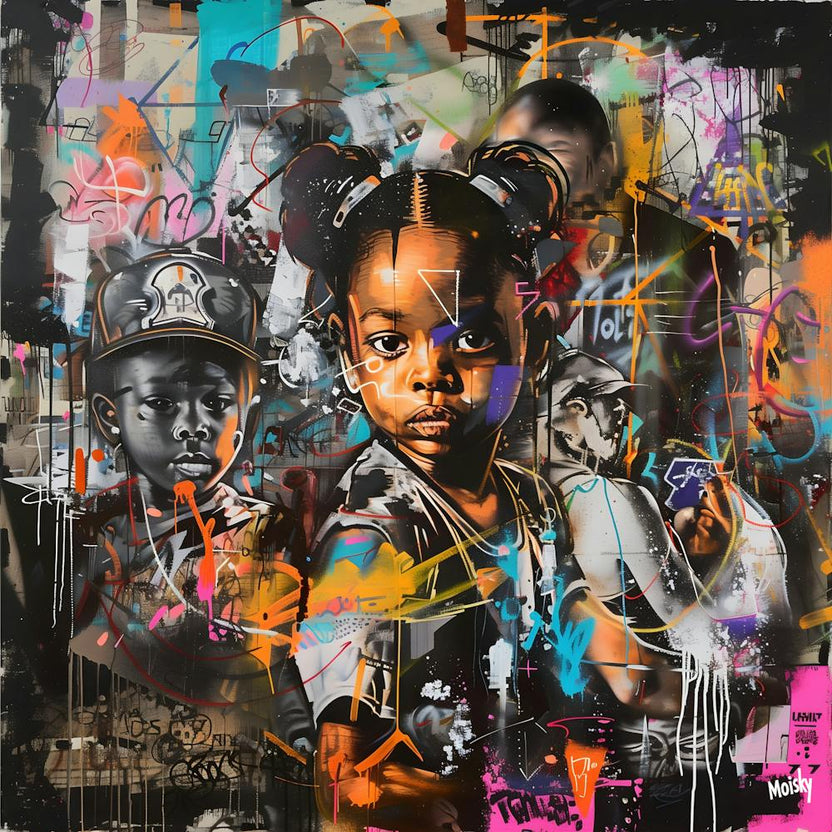 'Mom' Graffiti vibrant street art