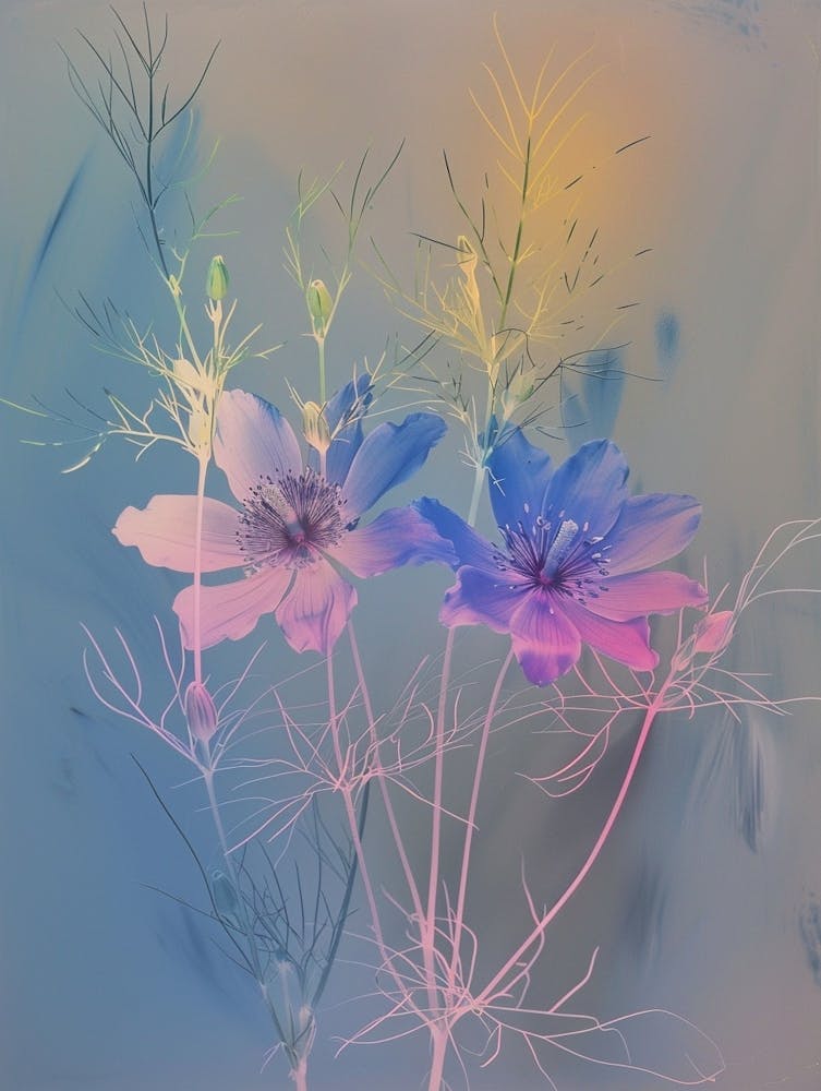 Iridescent Flower Love In A Mist 1