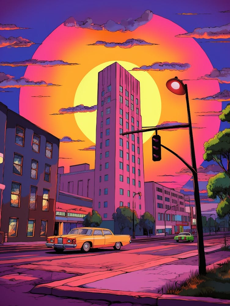 Spokane Washington Retro Pop Art 1