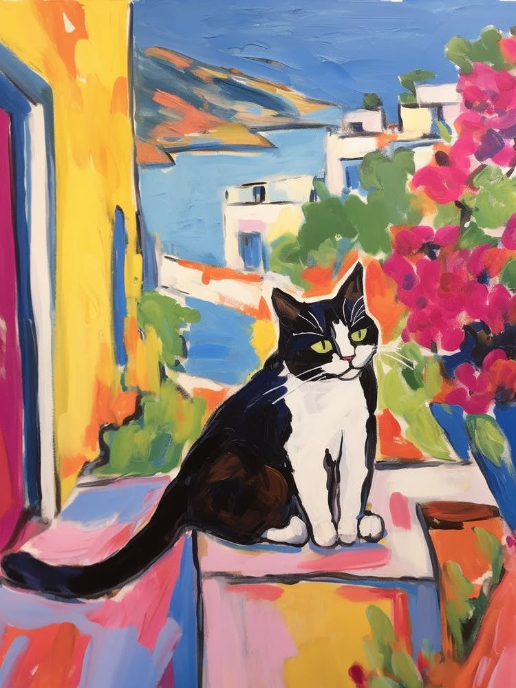 Painting Of A Cat In Bodrum Turkey 1