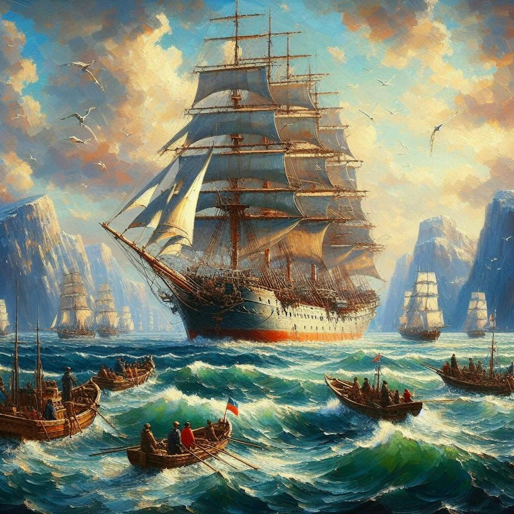 Sailing Ship In The Ocean 1