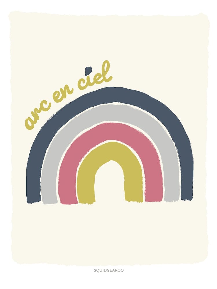 Rainbow In Mustard And Blue