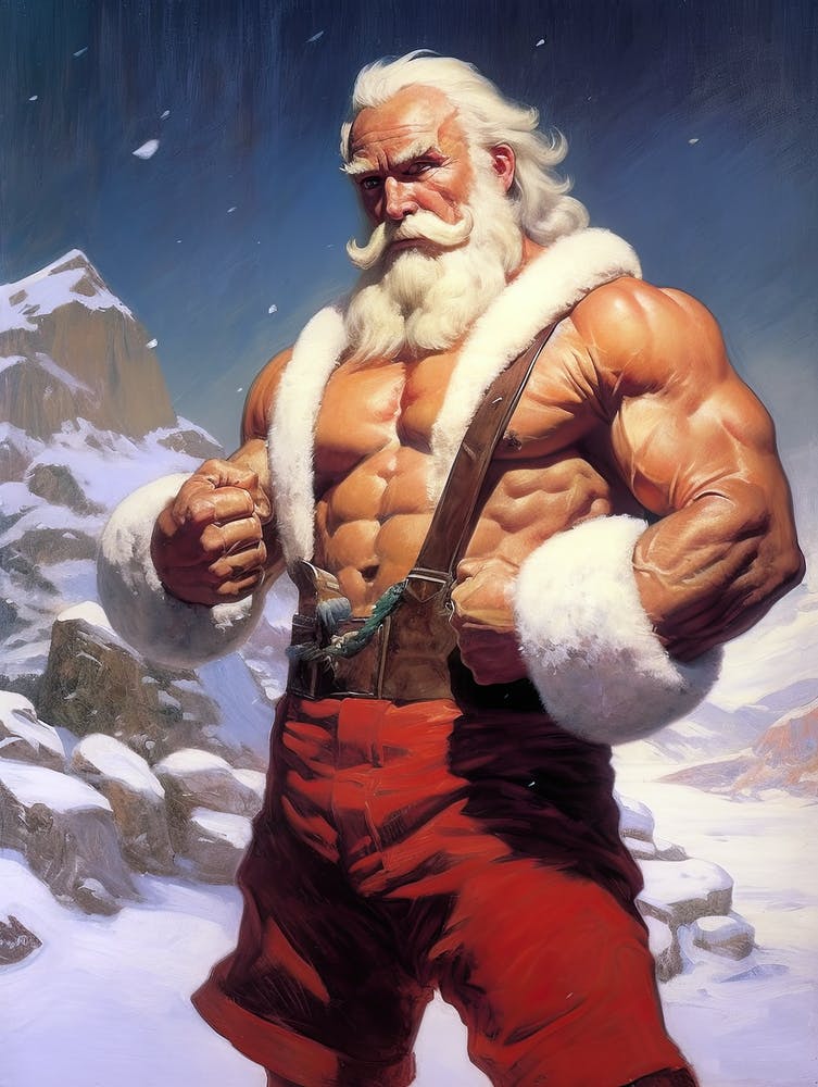Santa Claus, Vintage Retro Poster