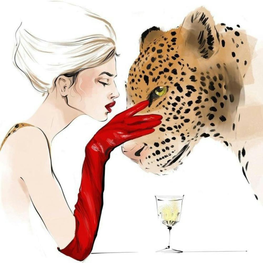Leopard Und Frau