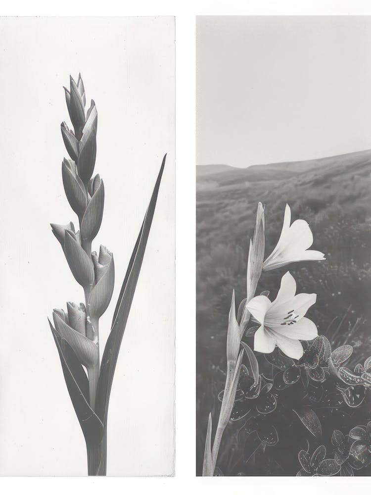 Gladiolus Flower Photo Collage 1
