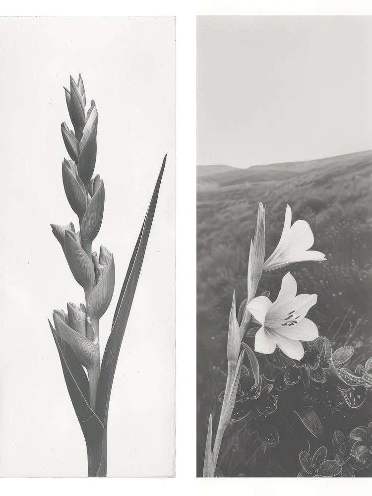 Gladiolus Flower Photo Collage 1