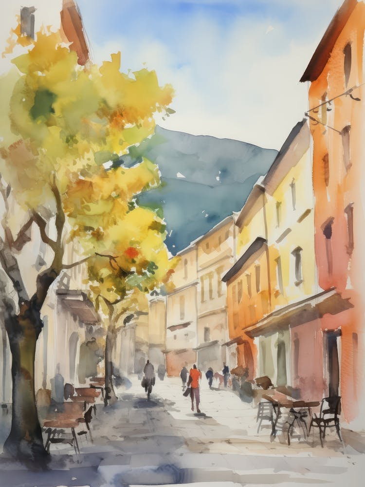Trento, Italy Watercolour Streets 2