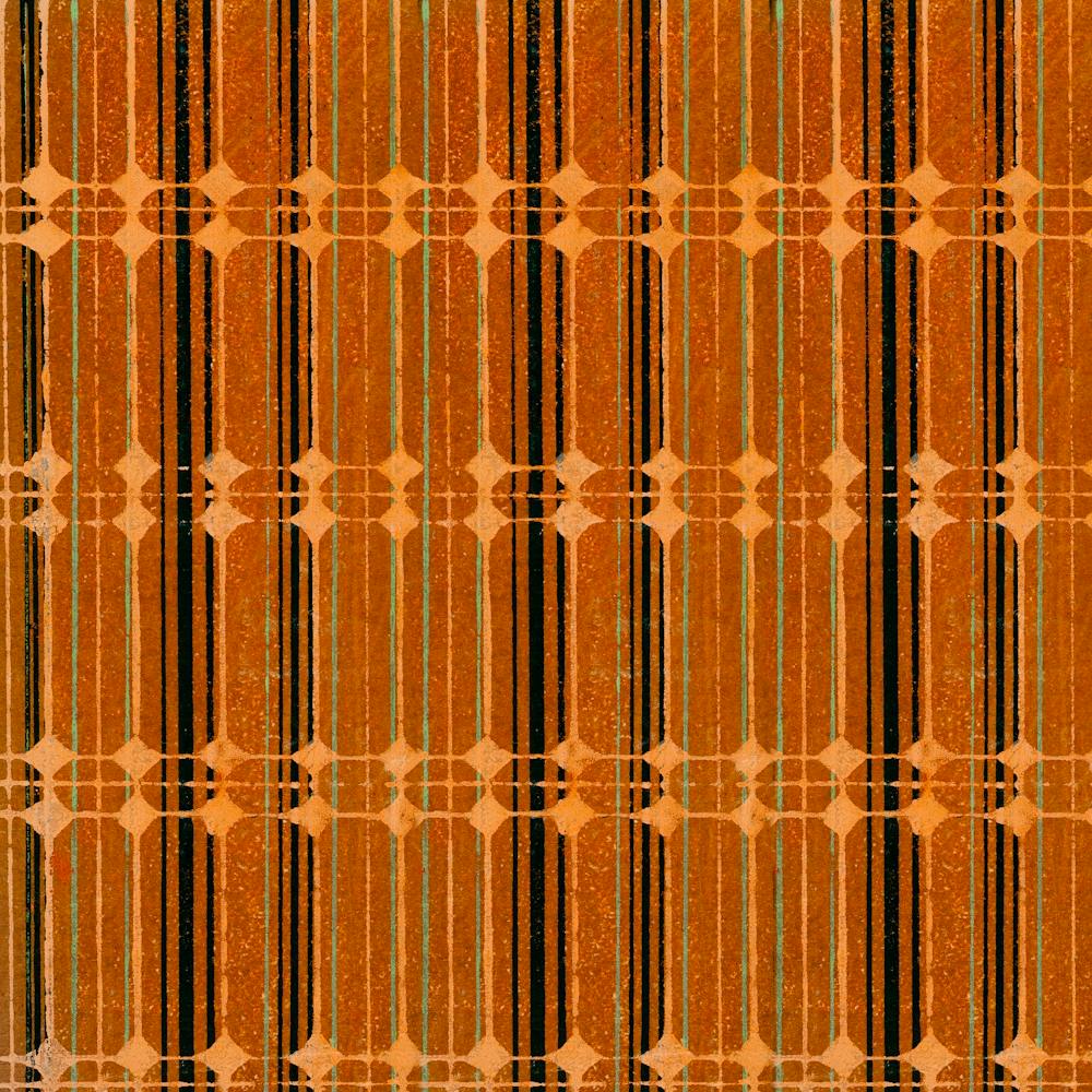 Vintage Ukiyo-e Woodblock Print Of Japanese Textile, Shima Shima, Furuya Korin (110)