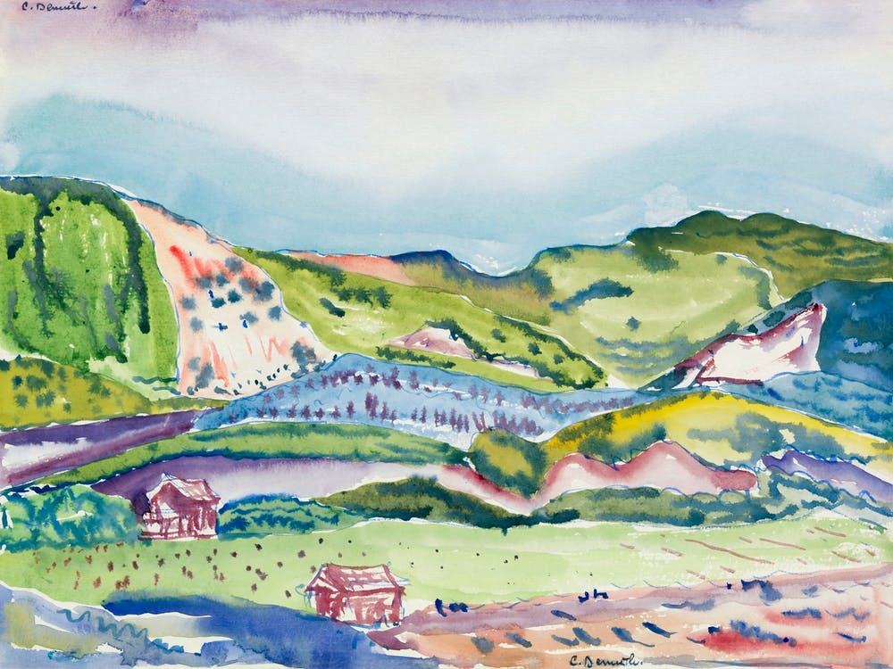 Mountain With Red House, Charles Demuth