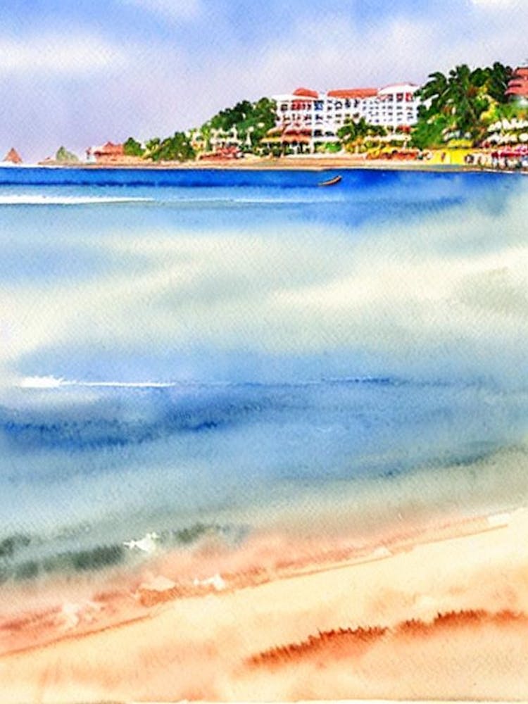 Baga Beach 3, Goa, India Watercolour