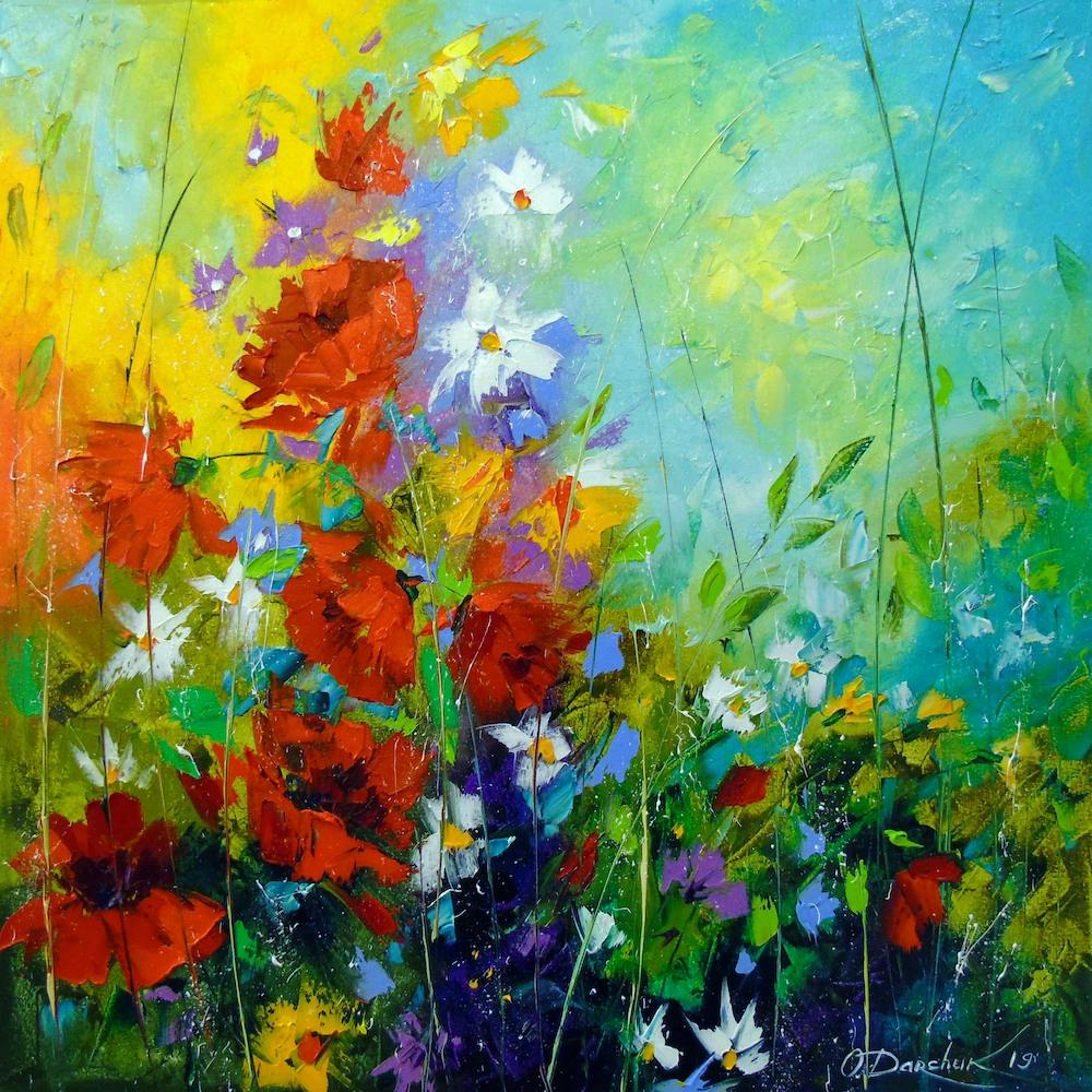 Abstract flowers in dance