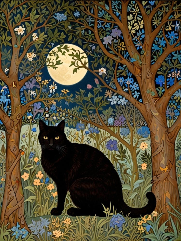 William Morris Cat In The Woods 7