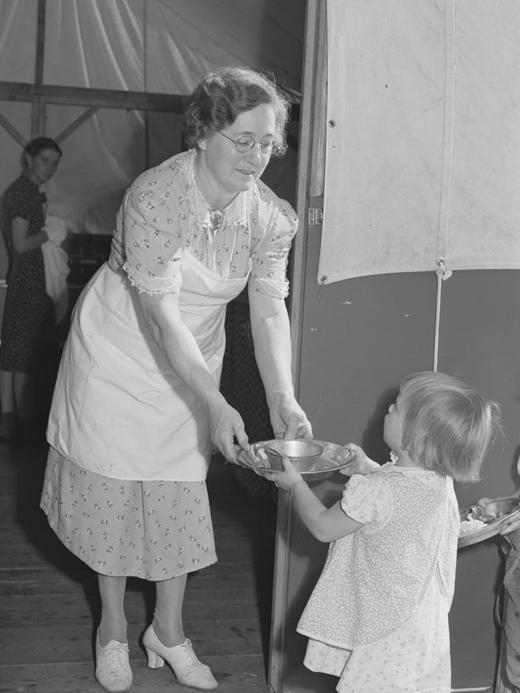 Lunchtime At The Nursery School At The Fsa (Farm Security Administration) Mobile Camp For Migratory Farm Worke