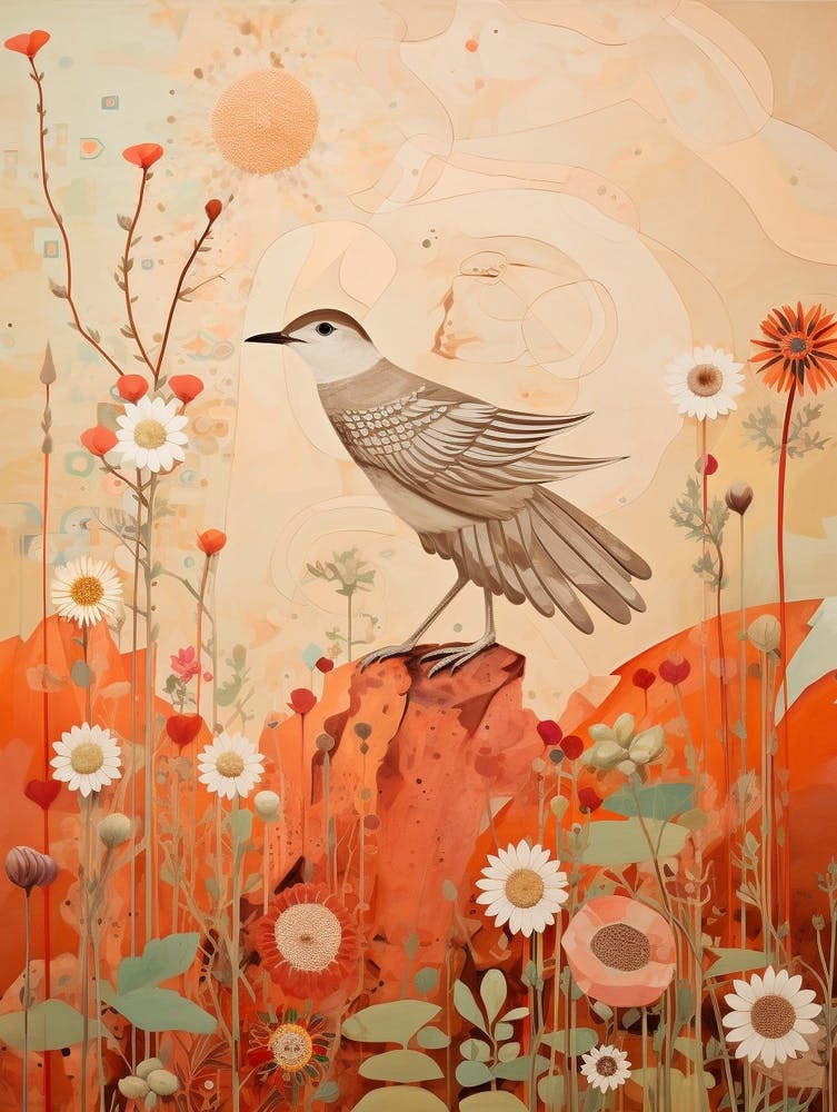 Peinture Détaillée d'Oiseau - Coucou 3