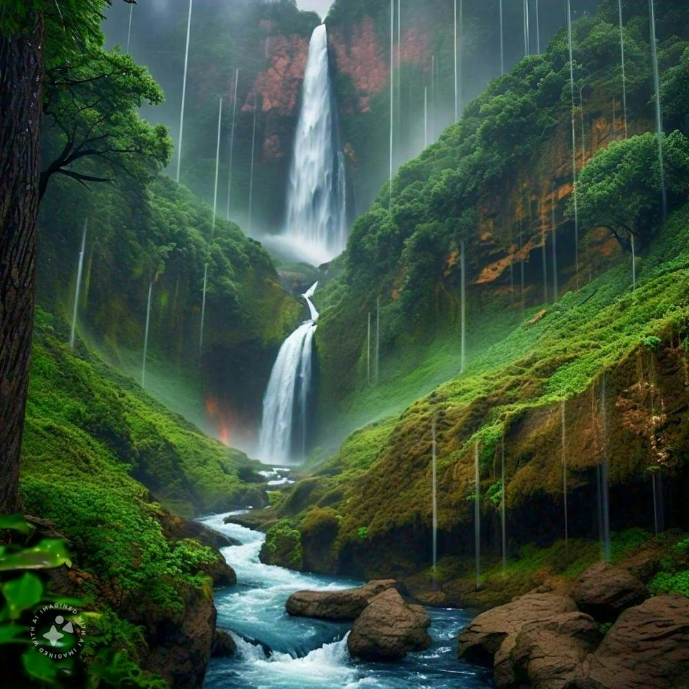 Water falling from the sky