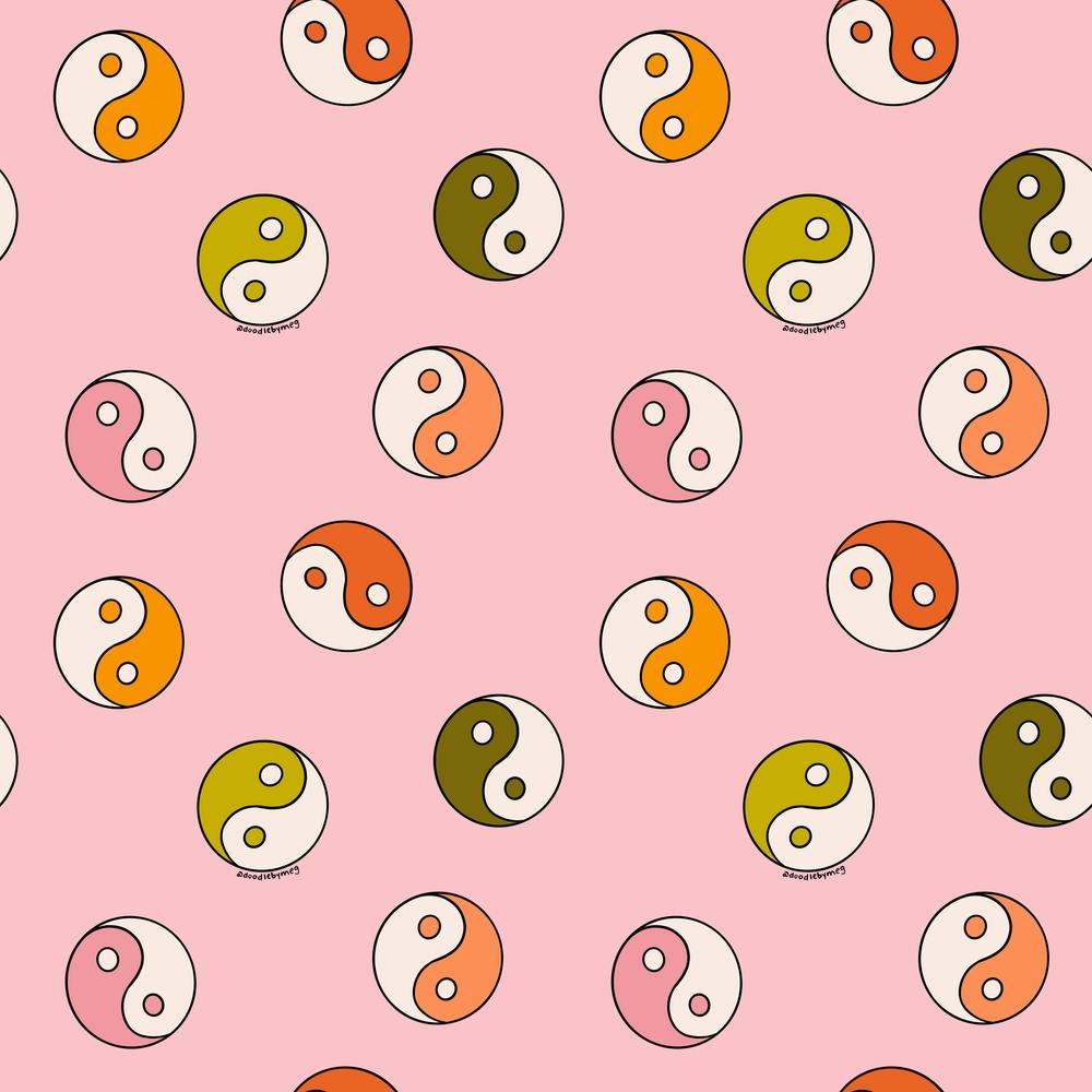 Rainbow Yin Yang Print