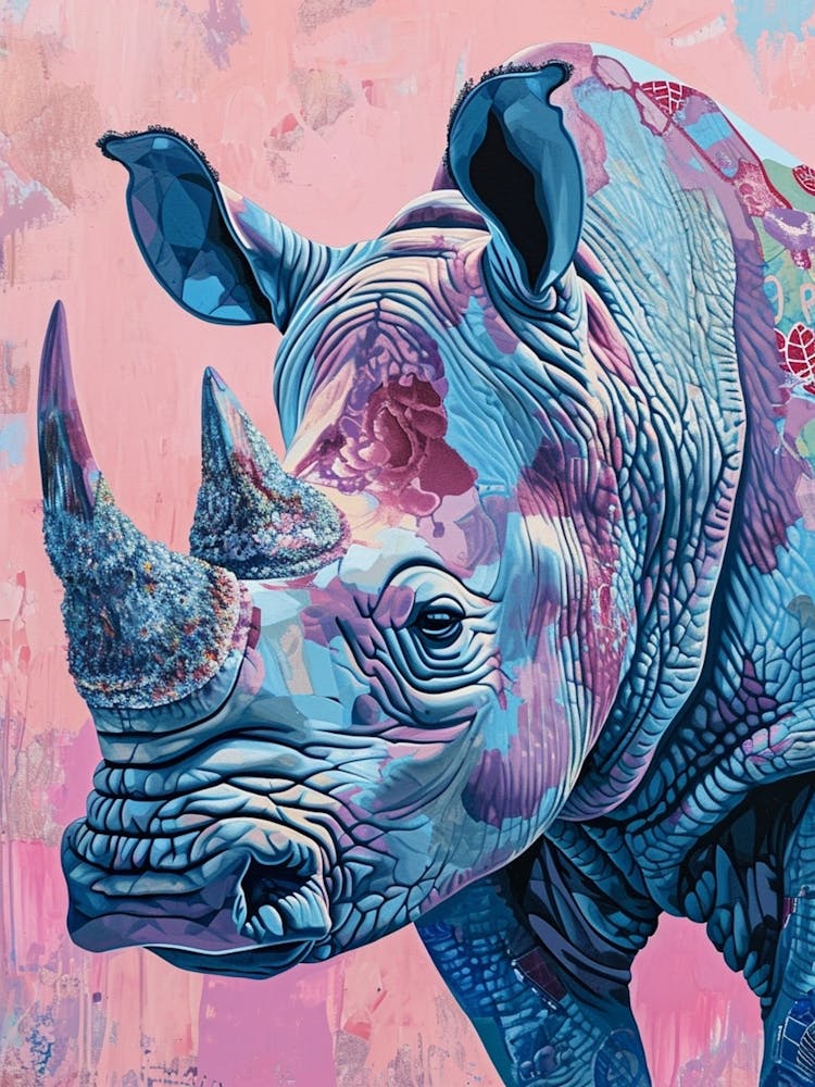 Watercolour Rhino 1