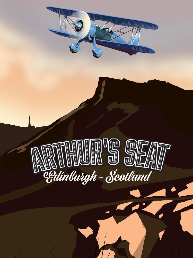 Arthur's Seat Scotland Travel poster