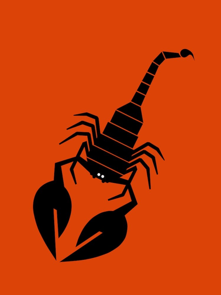 Abstract Scorpio Red