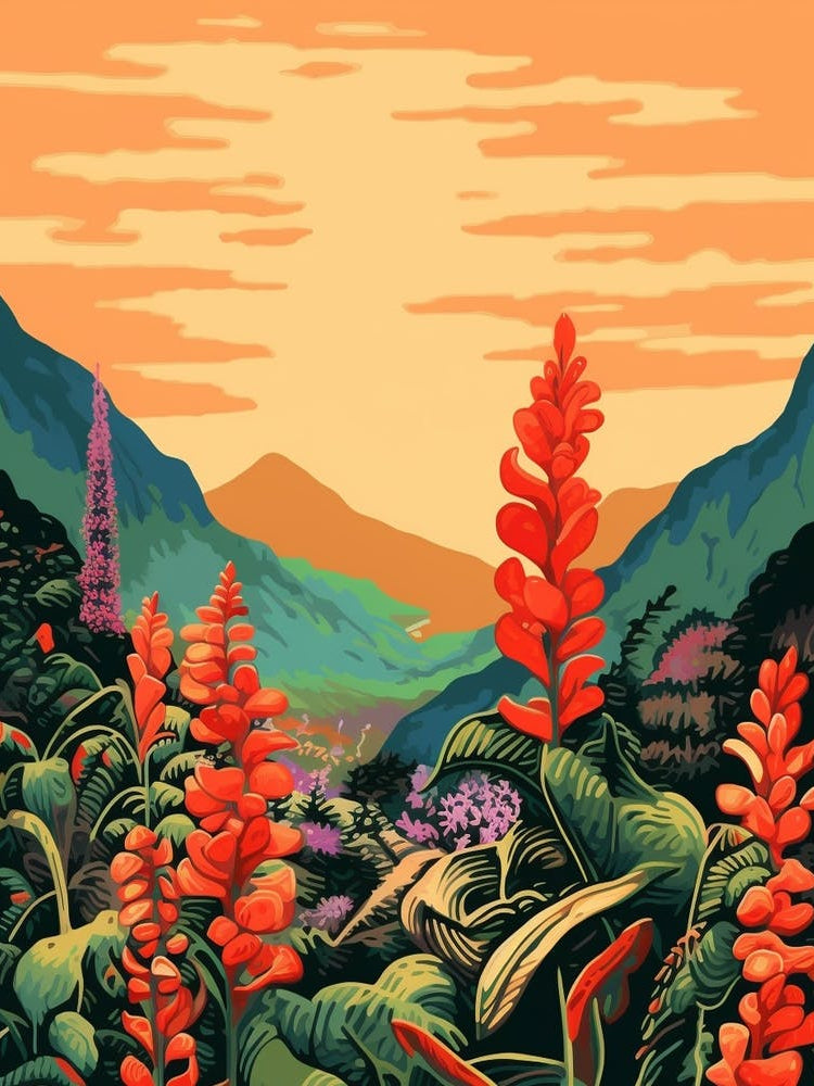 Boho Wildflower Painting Downy Rattlesnake Plantain 4