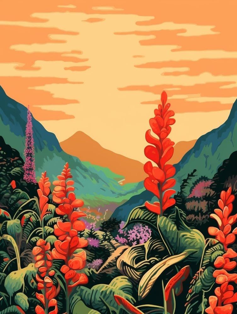 Boho Wildflower Painting Downy Rattlesnake Plantain 4