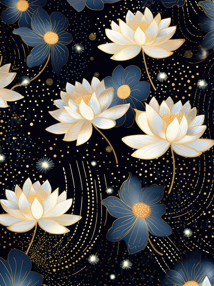 Lotus Flower Seamless Pattern