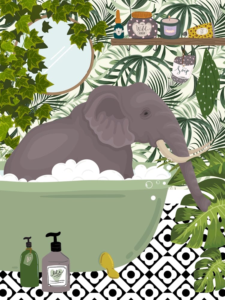 Elephant In Bathtub Bathroom