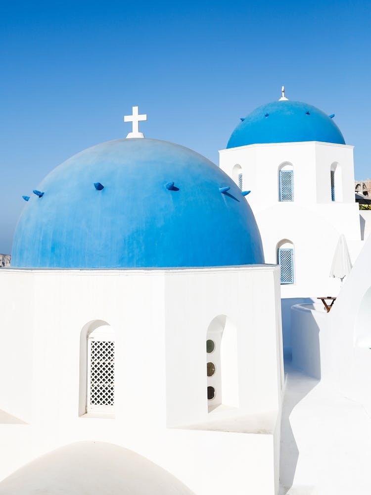 Santorini Church Domes