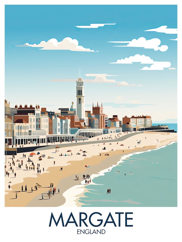 Margate Travel Print England Beach Poster Gift