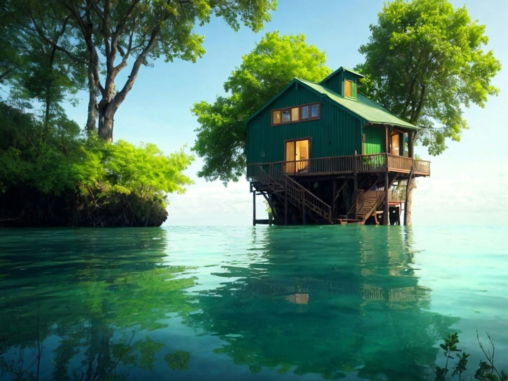 Tree House In The Water