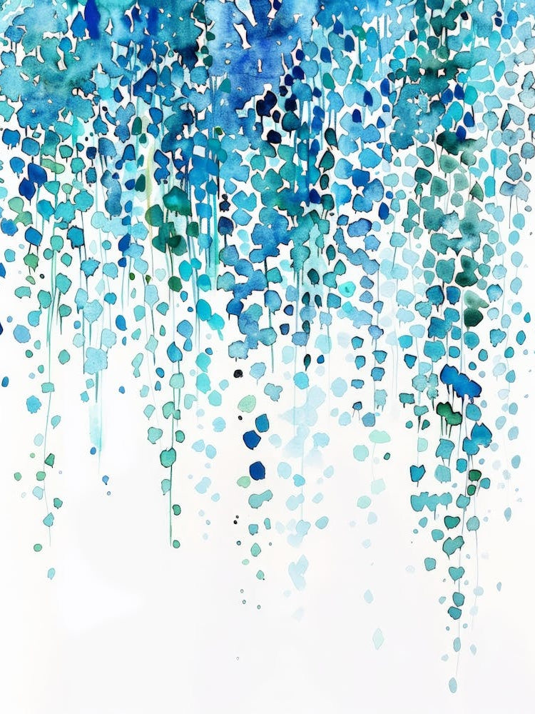 Blue Watercolor Painting 5