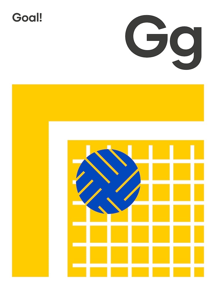 Football Net Goal Yellow