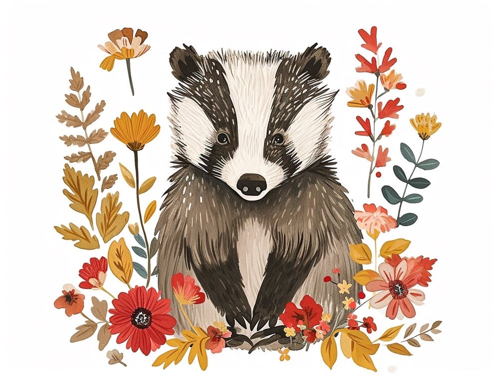 Little Floral Badger 1