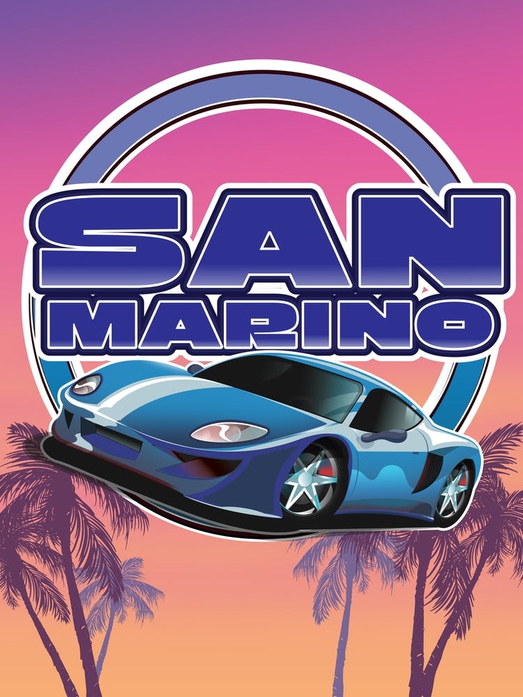 Voyage En Voiture De Sport Saint-Marin