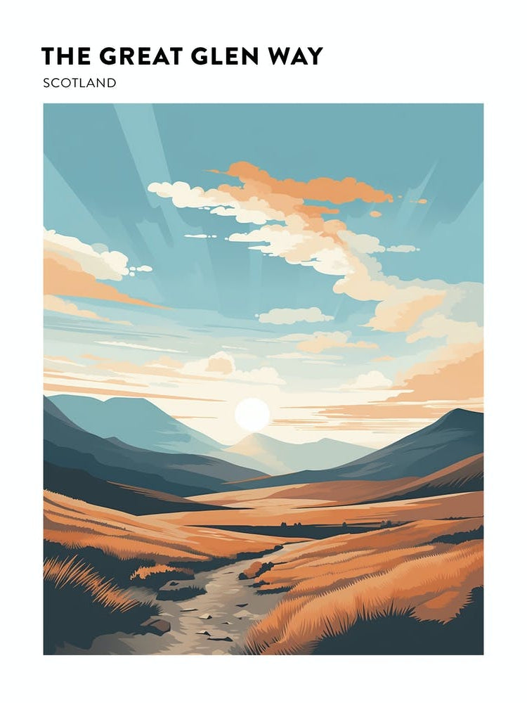 The Great Glen Way Scotland 2 Hiking Trail Landscape Poster