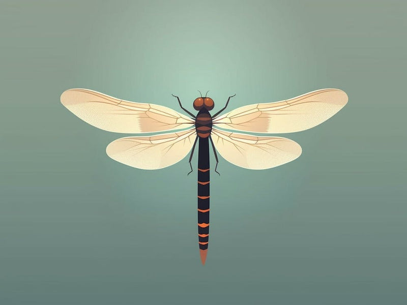 Dragonfly Common Whitetail Plathemis Blue Illustration Vintage