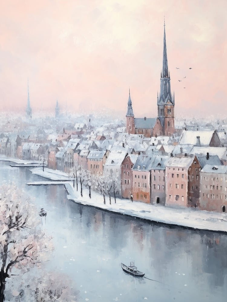 Dreamy Winter Painting Copenhagen Denmark 2