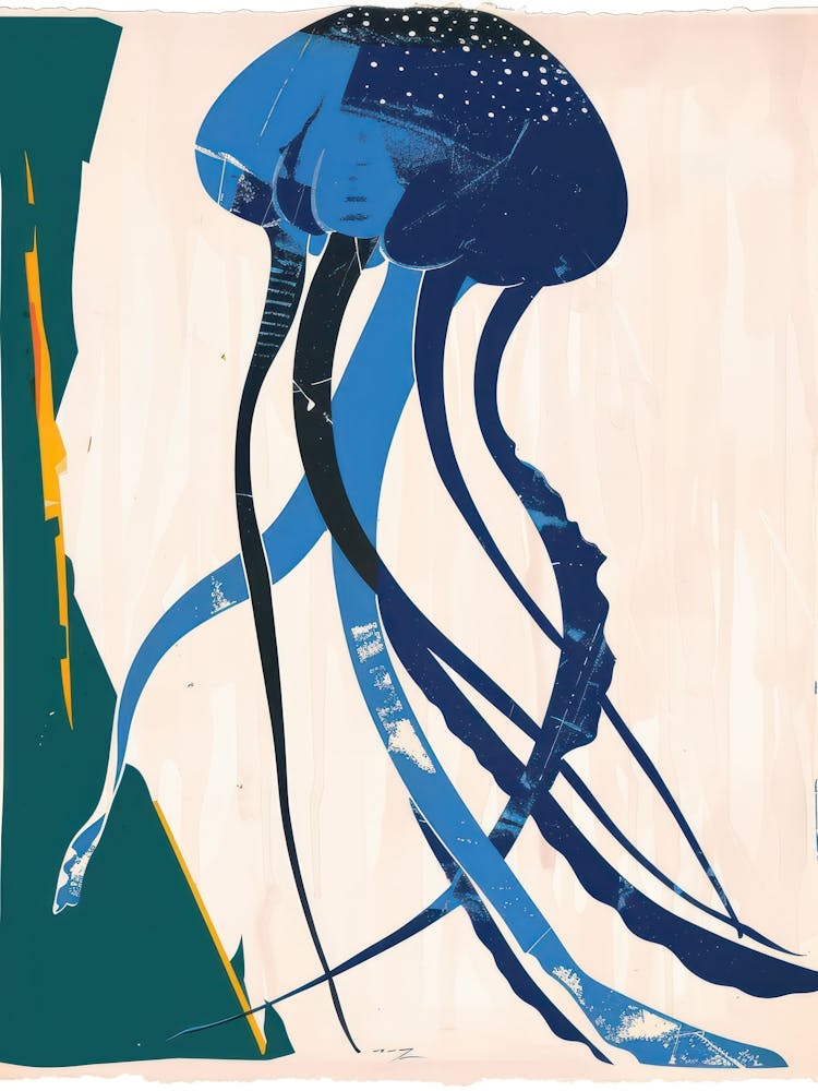 Jellyfish 1 Cut Out Collage