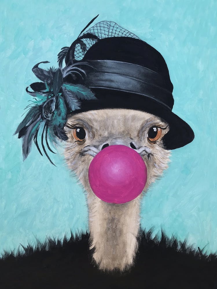Ostrich With Bubblegum