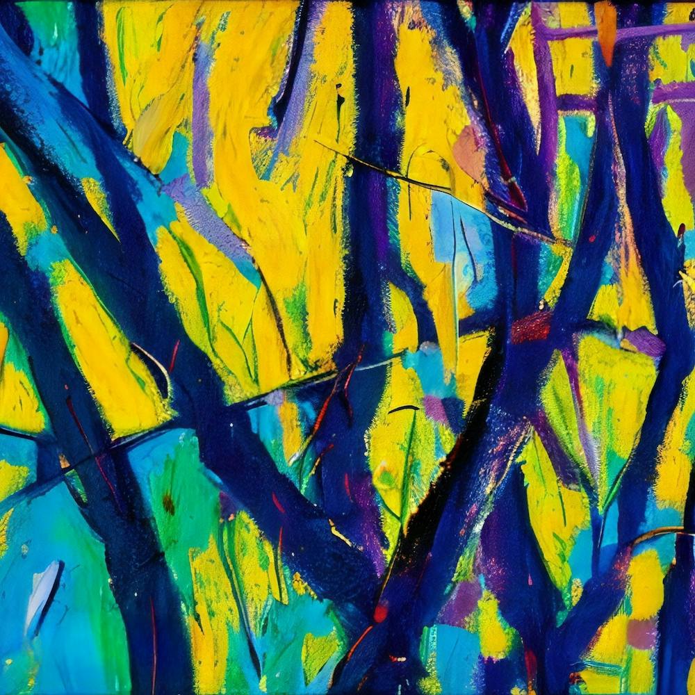 Abstract Painting Of Trees