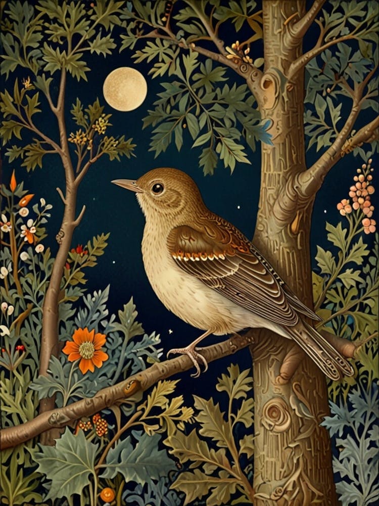 William Morris Vogel im Baum 2